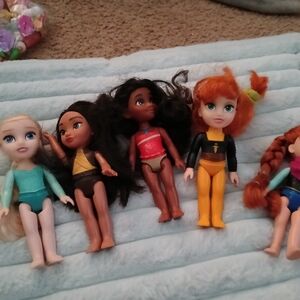 Disney Doll Set with Orange, Black, and Blue Outfits